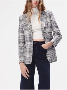 NWOT Zara Tailored Plaid Blazer XS